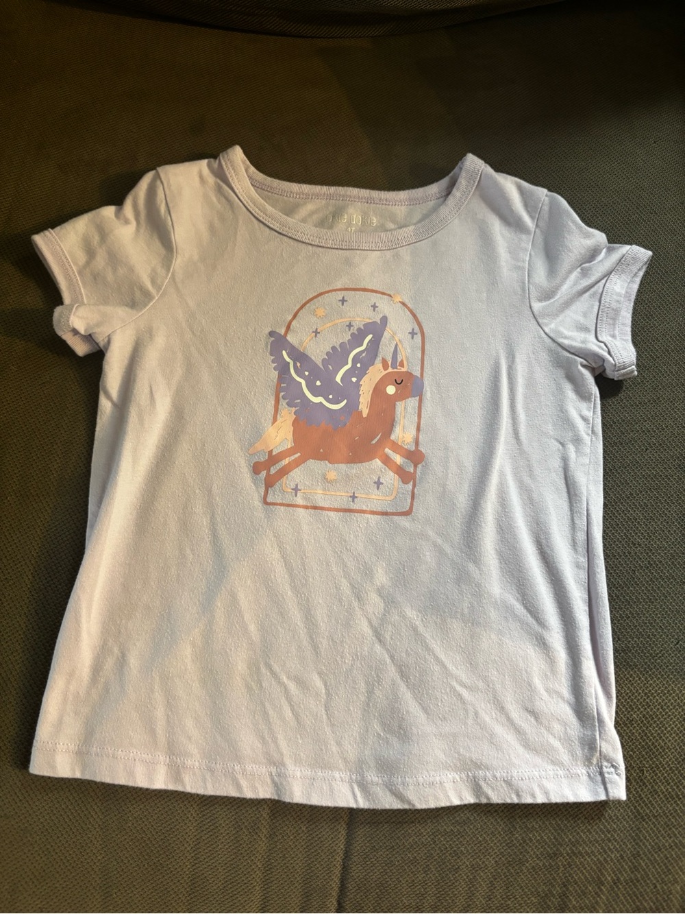 Girls' Lavender Unicorn Graphic Tee